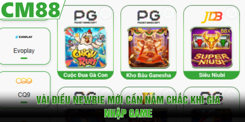 Vài điều newbie mới cần nắm chắc khi gia nhập game